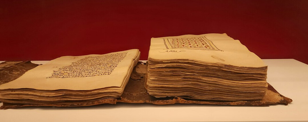 manuscript pages on table