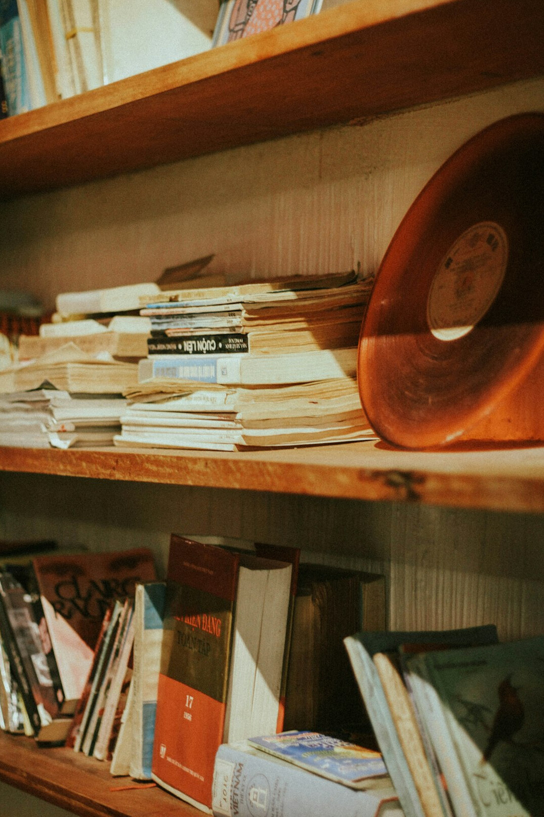 published book on shelf