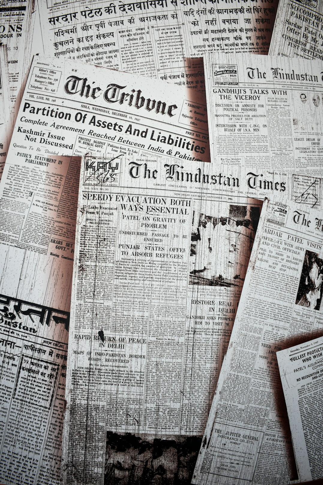 old newspaper clippings